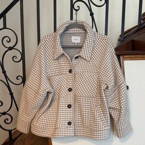 Anthro Greylin XLP Gingham Button-Up Jacket